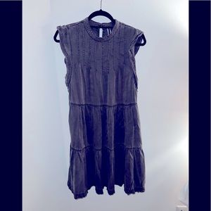 Dark Grey Tiered Dress